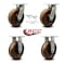 Service Caster 10 Inch Heavy Duty High Temp Phenolic Swivel Caster Swivel Locks 2 Rigid, 2PK SCC-KP92S1030-PHRHT-BSL-2-R-2 - alternate 1